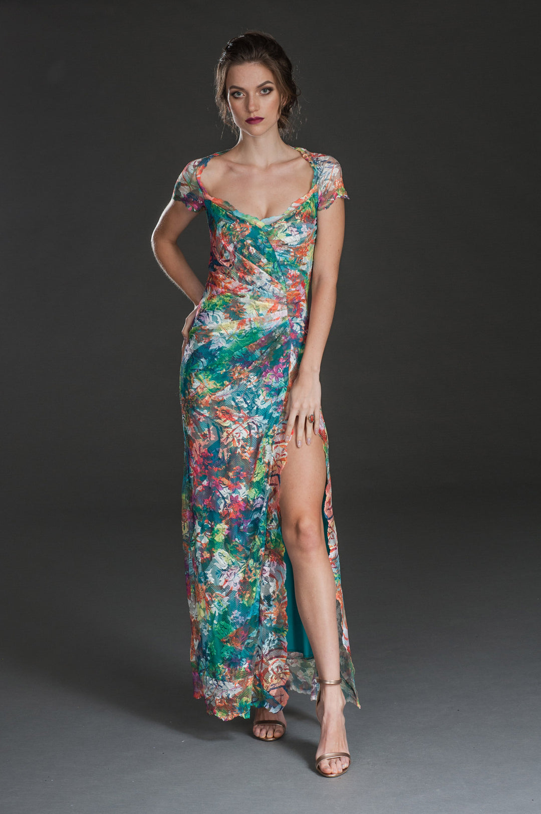 Summery Long Gown (in Black Version)-0