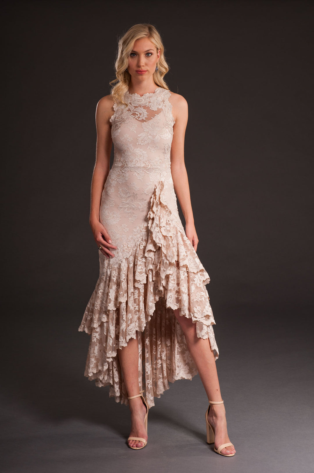 Cocktail Dress with Ruffled Skirt-0
