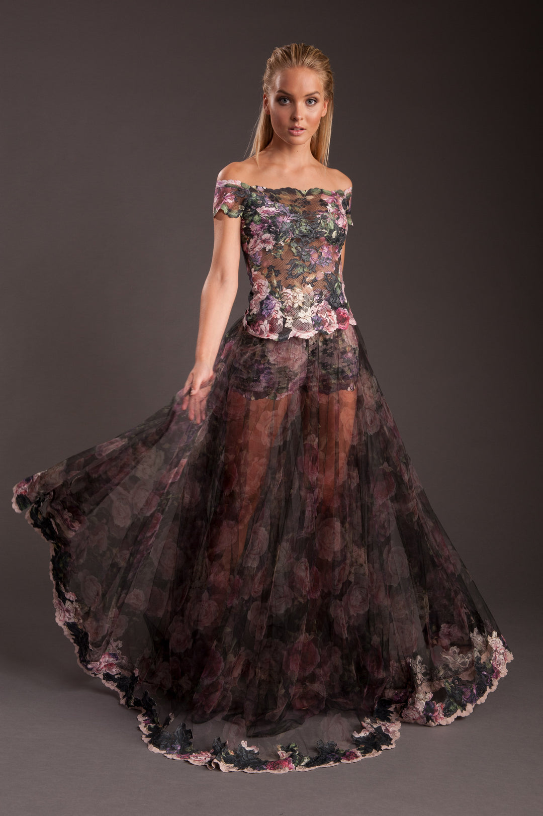 Transparent Tulle Skirt-0