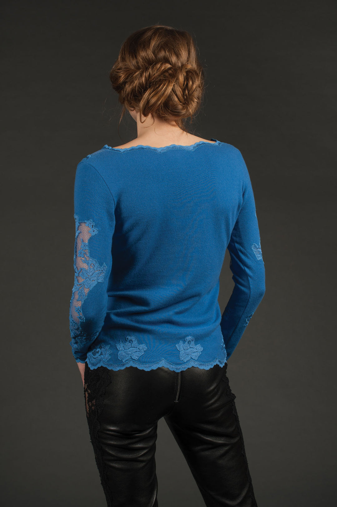 Bright Blue Cashmere Sweater-4