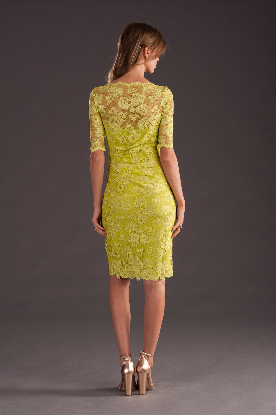 Classic Short Sleeve Lace Dress-1