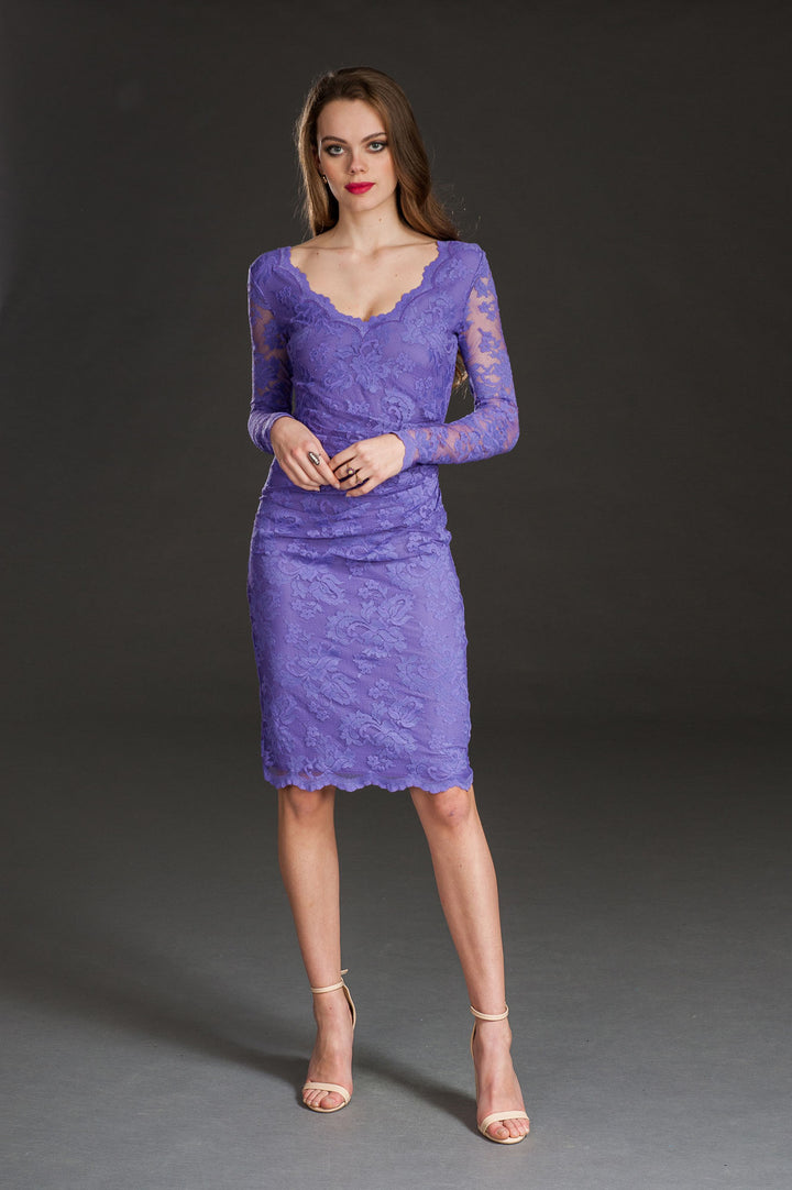 Purple Cocktail Dress-0