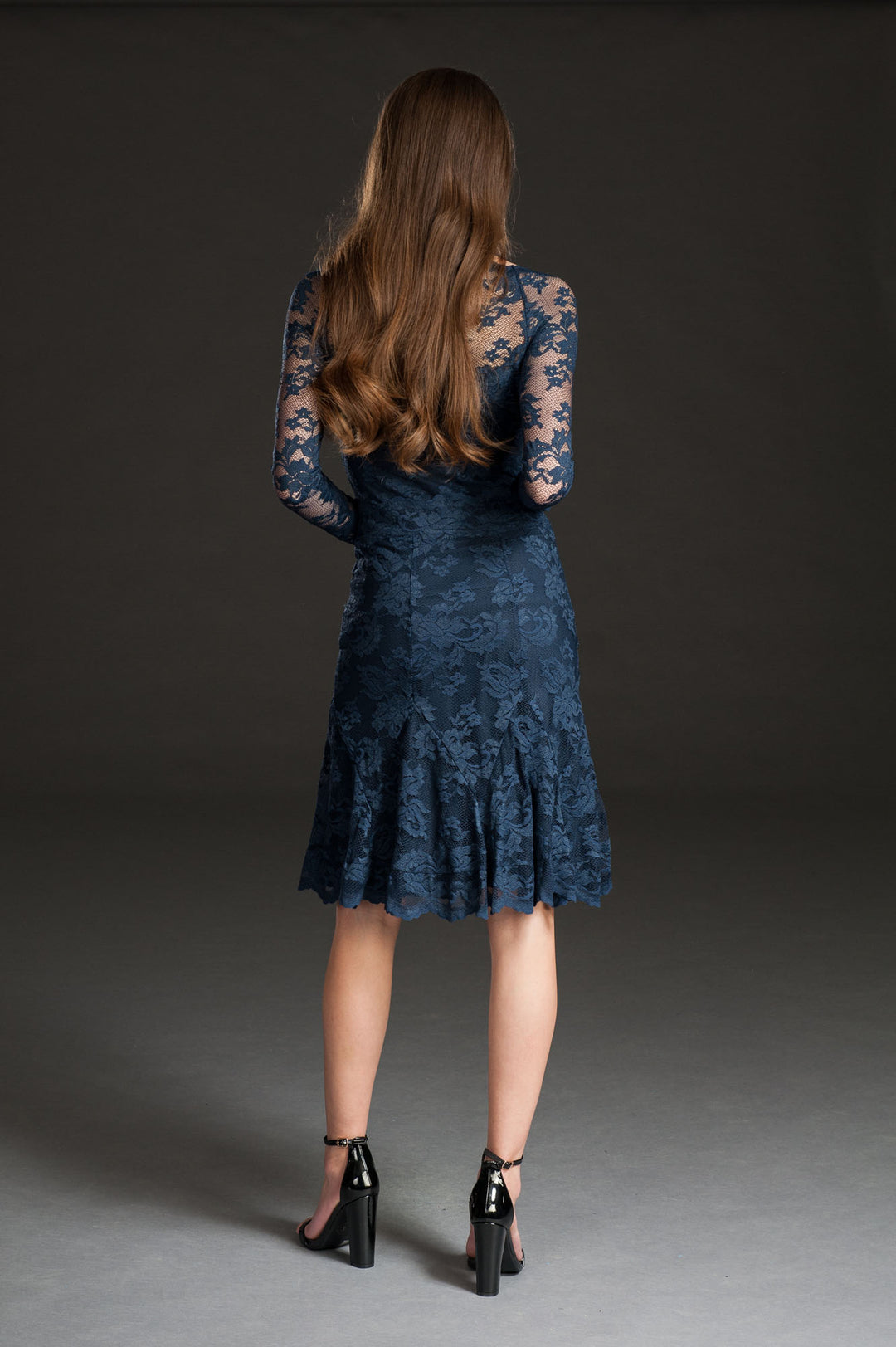 Knee Length Lace Skirt-2