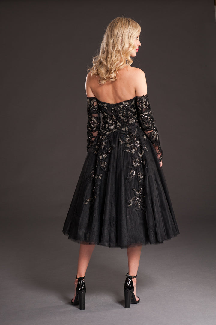 Tulle Skirt Black Dress-2