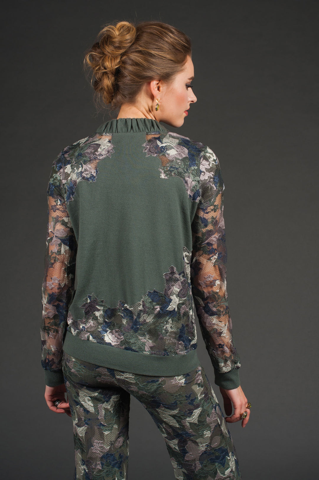 Military Green Cashmere Bomber-4
