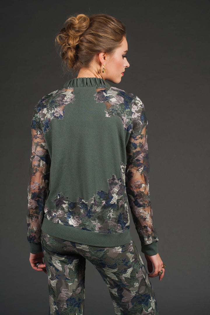 Military Green Cashmere Bomber-4