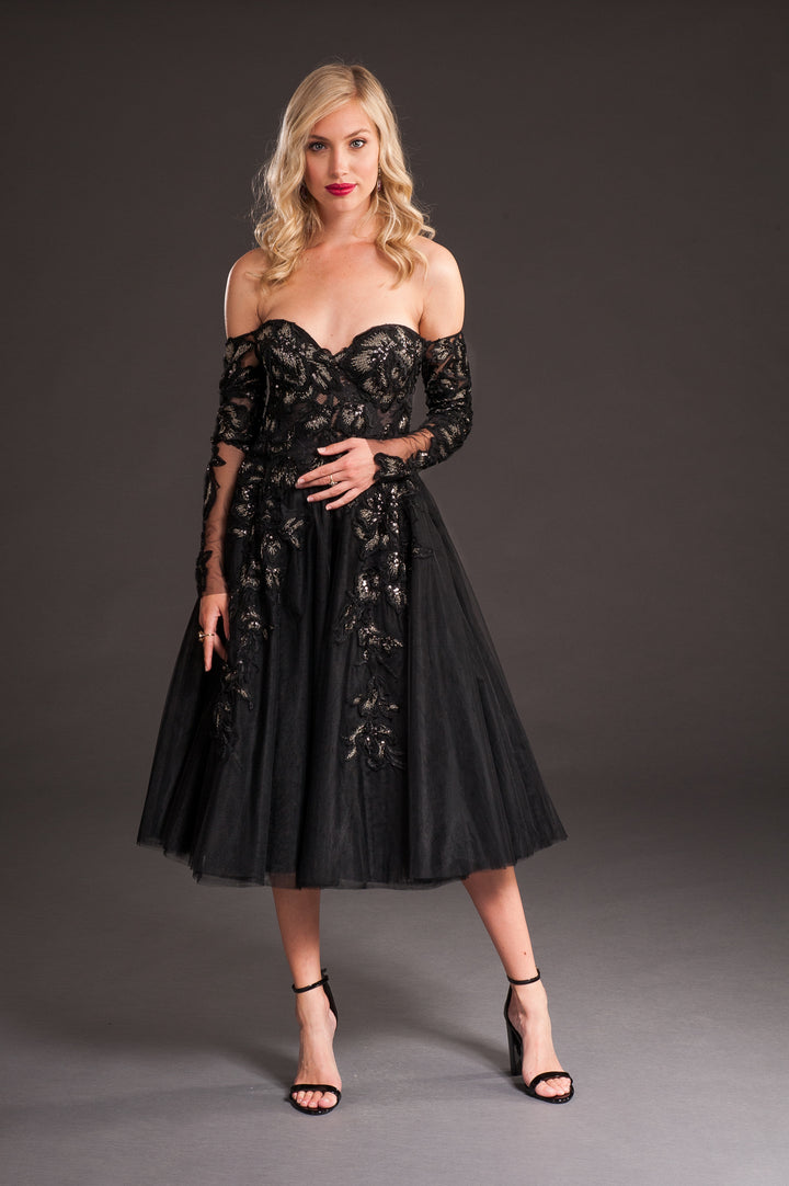 Tulle Skirt Black Dress-3