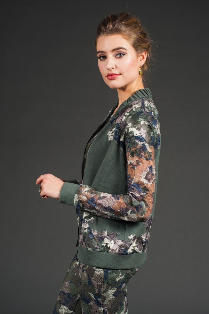 Military Green Cashmere Bomber-1
