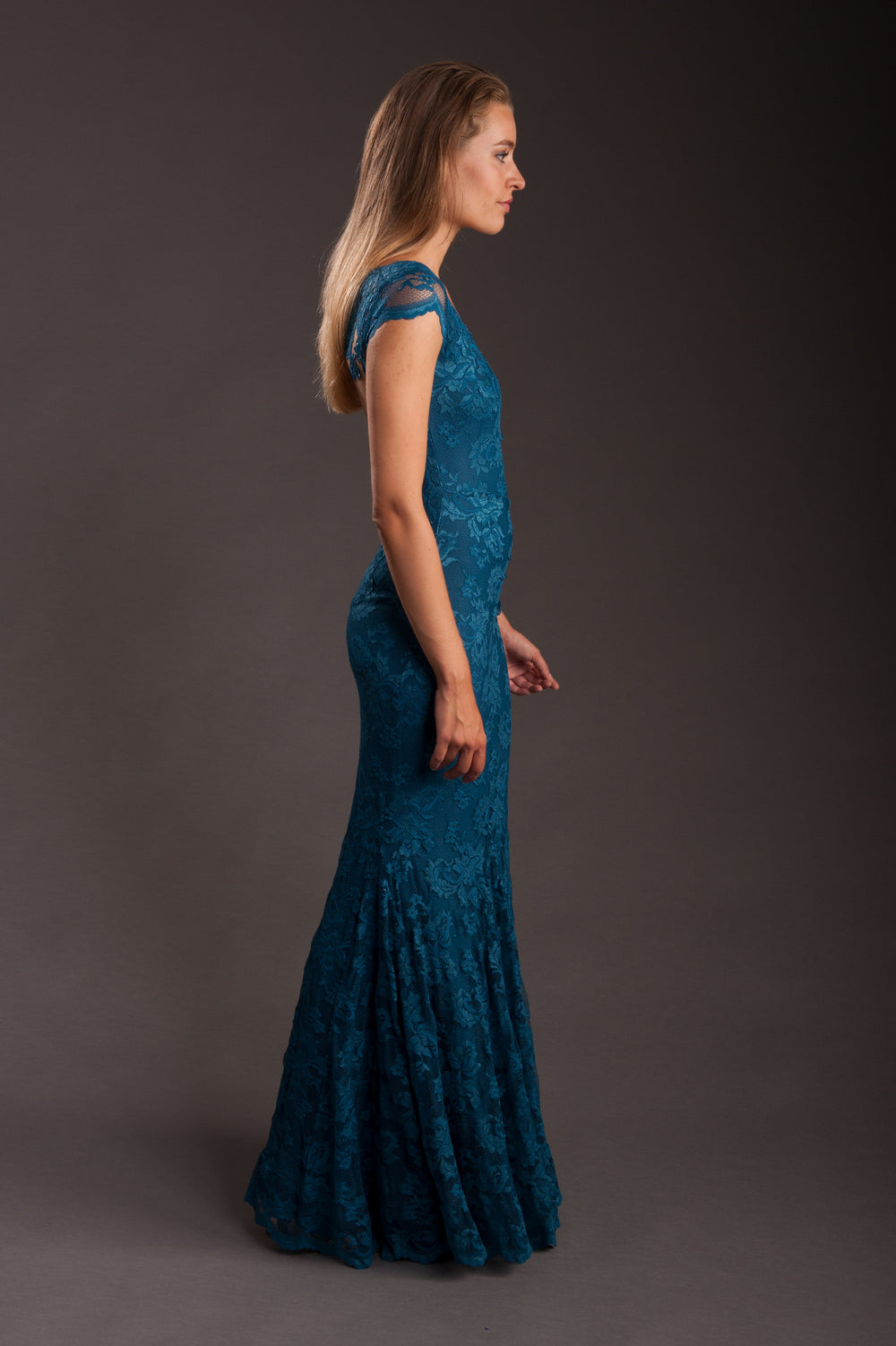 Moroccan Blue Evening Gown-1