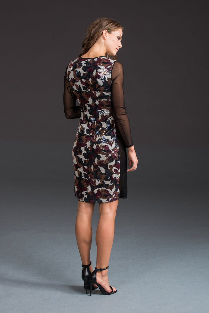 Sequin Military Midi Dress-2