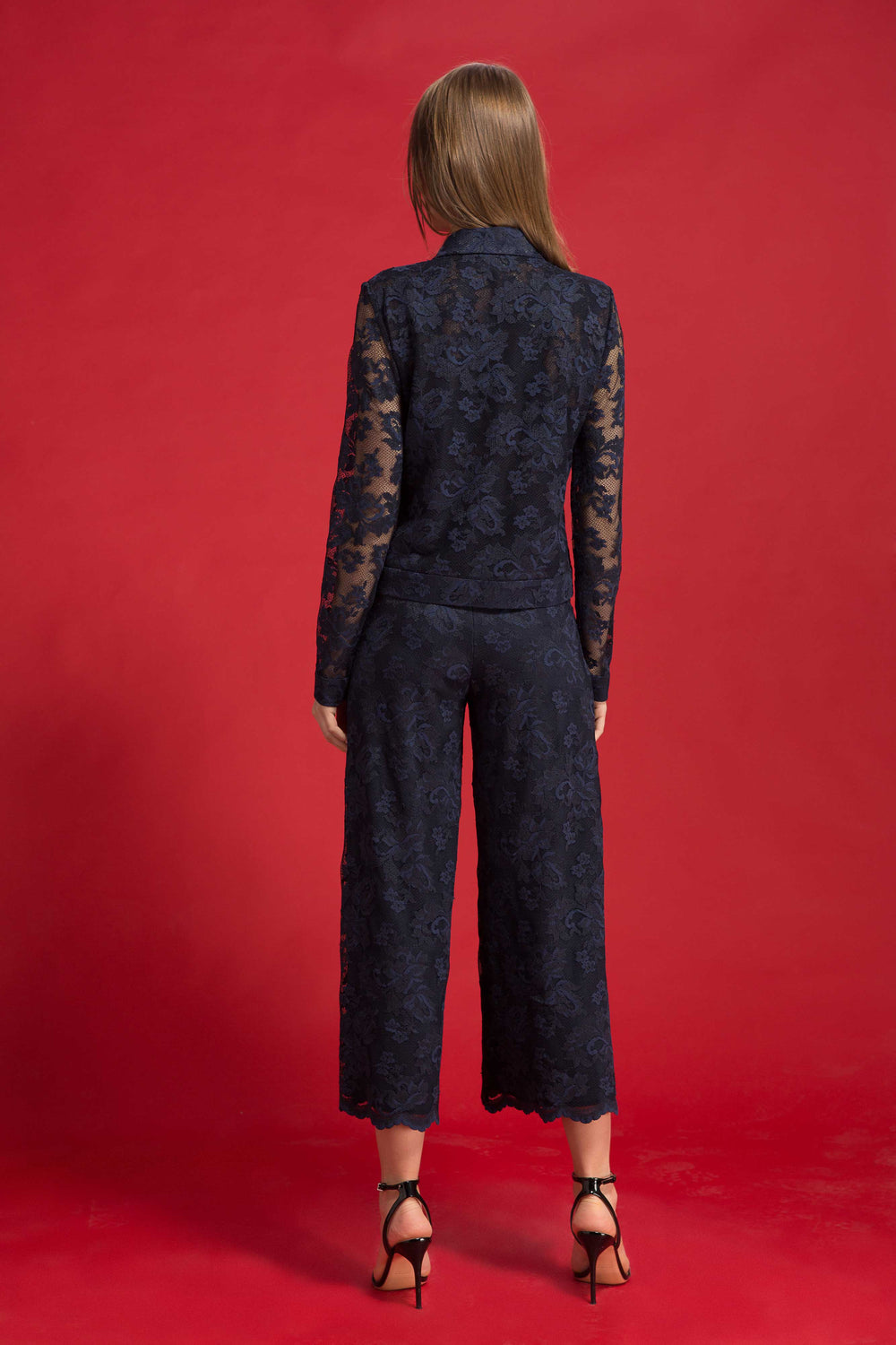 Lace Jacket with Pockets and Buttons-1