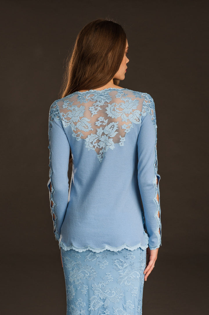 Light Blue Cashmere Sweater-1