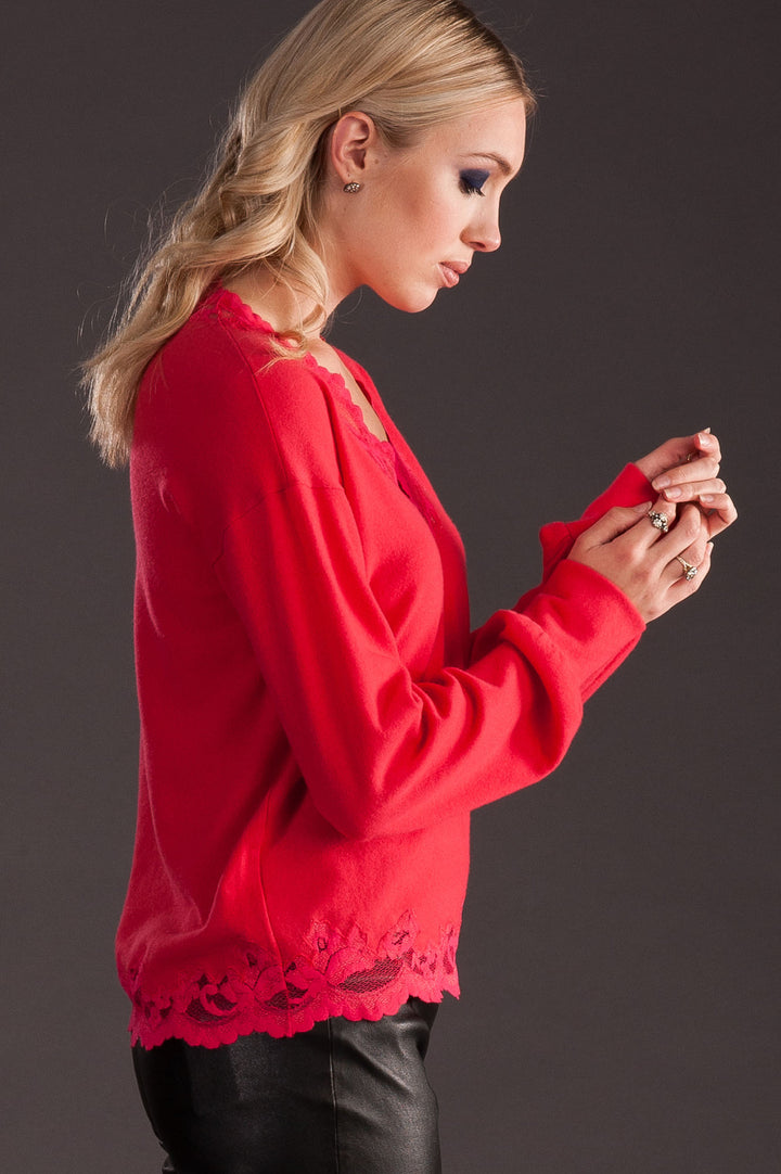 Red Cashmere Sweater-5