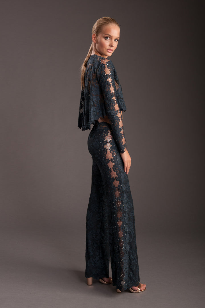 Wide Leg Lace Trousers-2