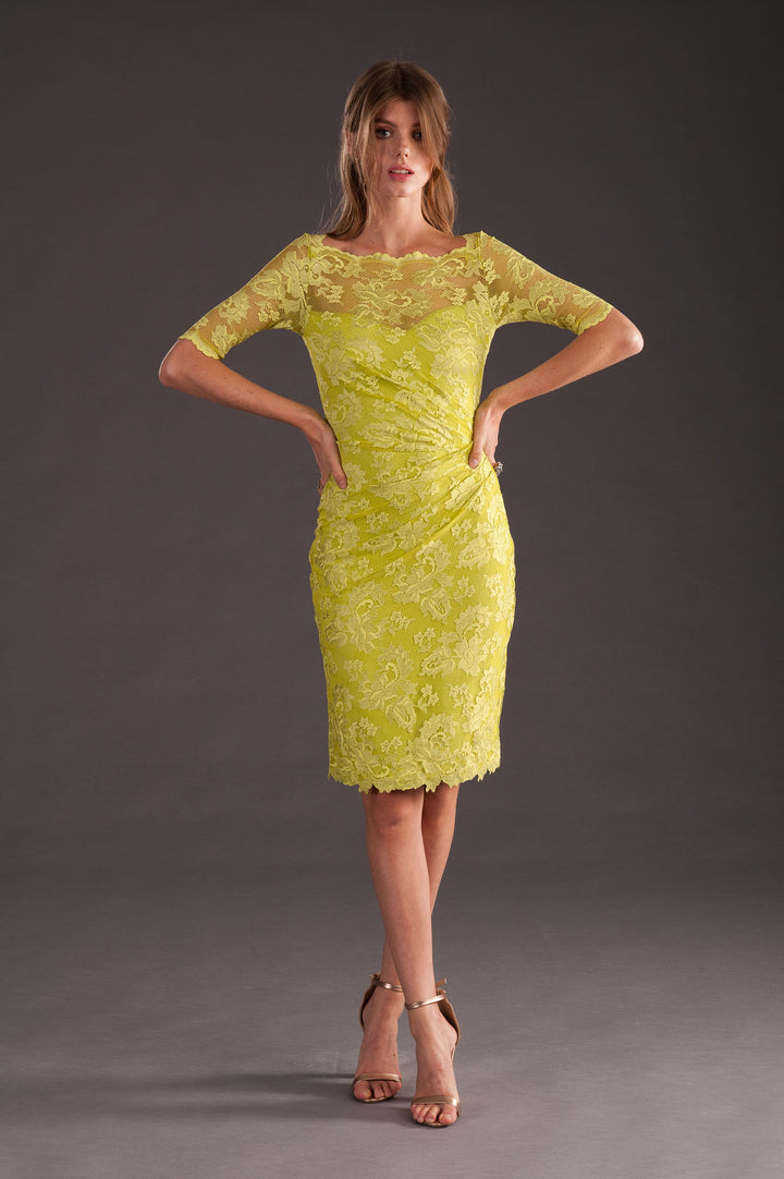 Classic Short Sleeve Lace Dress-2