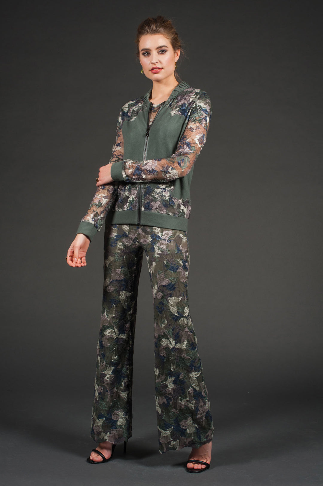 Military Green Cashmere Bomber-3