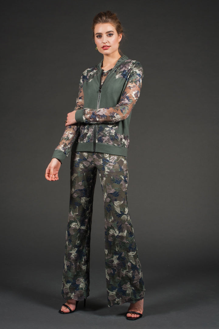 Military Green Cashmere Bomber-3