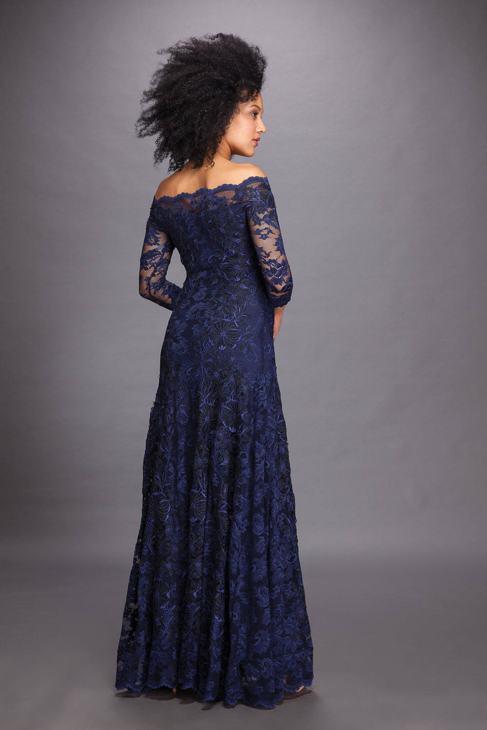 Elegant Off-Shoulder Long Gown-1