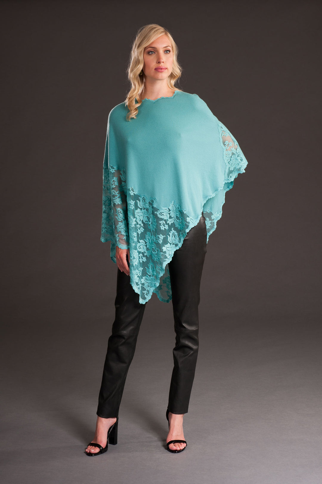 Turquoise Cashmere Cape-2