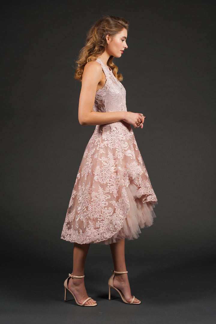 Cocktail Dress with Tulle Skirt-2