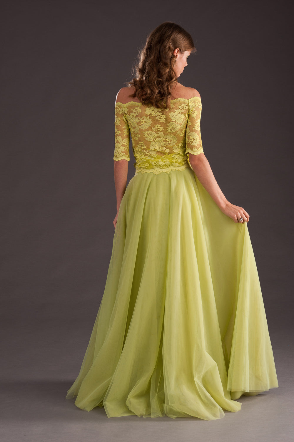Lime Tulle Skirt-1