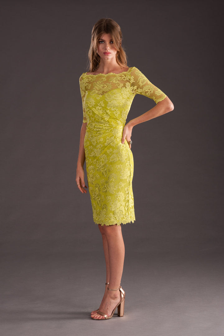 Classic Short Sleeve Lace Dress-3