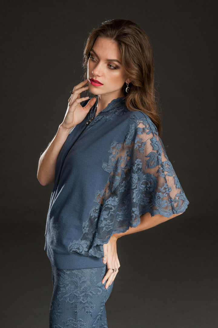 Blue Cashmere Bomber-3