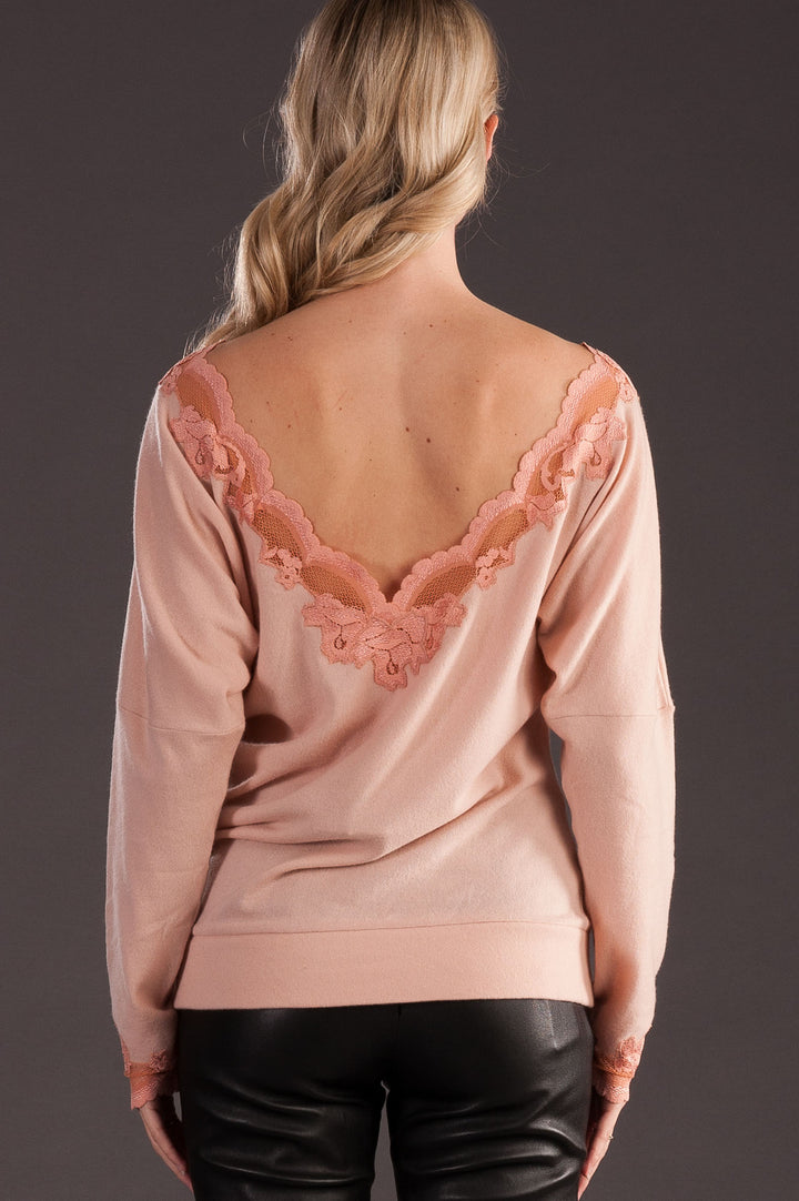 Cashmere Sweater with Open Back-6