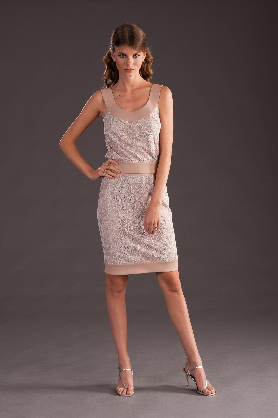 Lace Skirt with Leather Lining-0