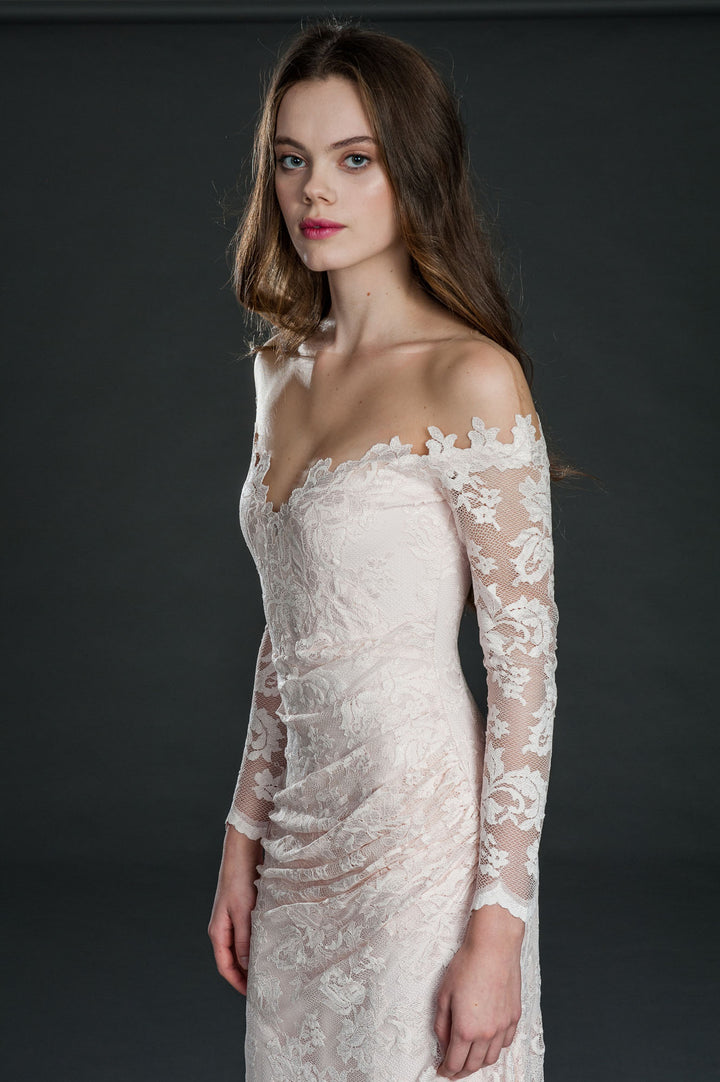 Off Shoulder Lace Dress-5