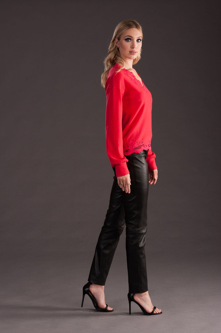 Red Cashmere Sweater-4