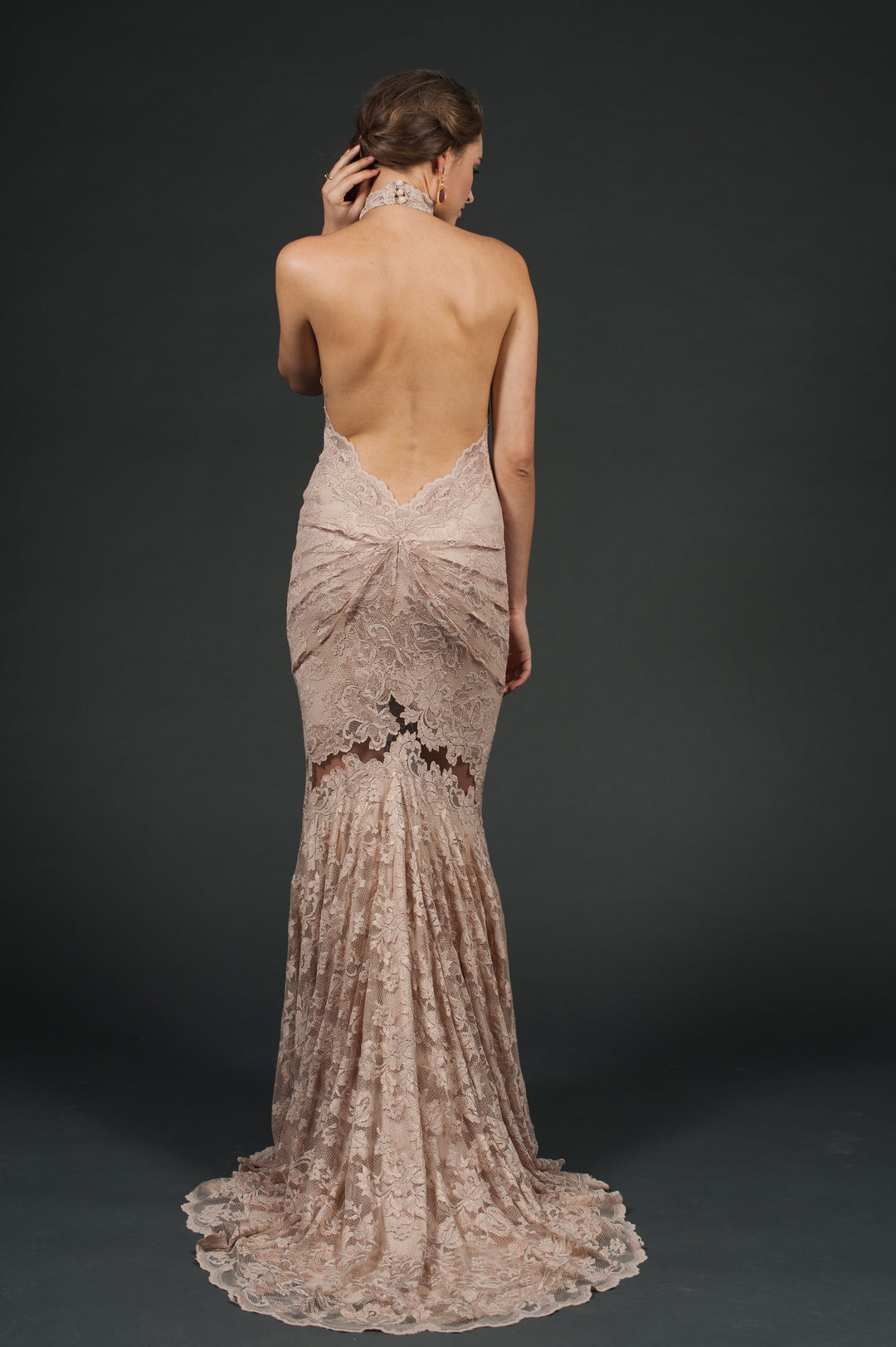 Open Shoulder Lace Gown-3
