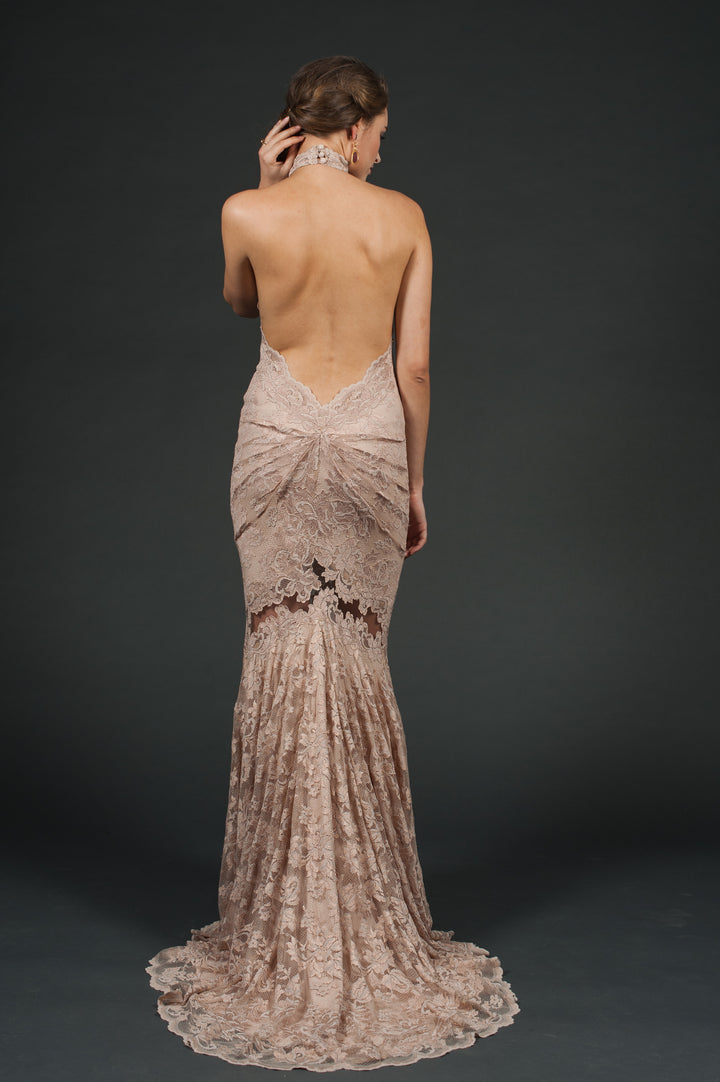 Open Shoulder Lace Gown-3
