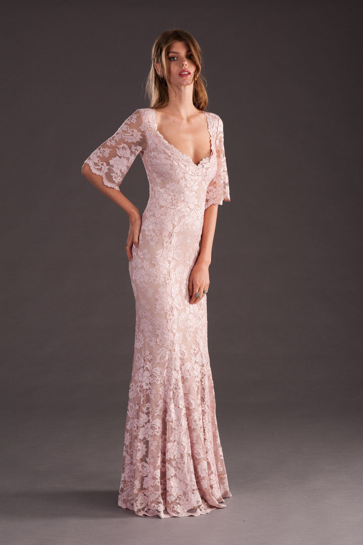 Light Pink Lace Gown-2