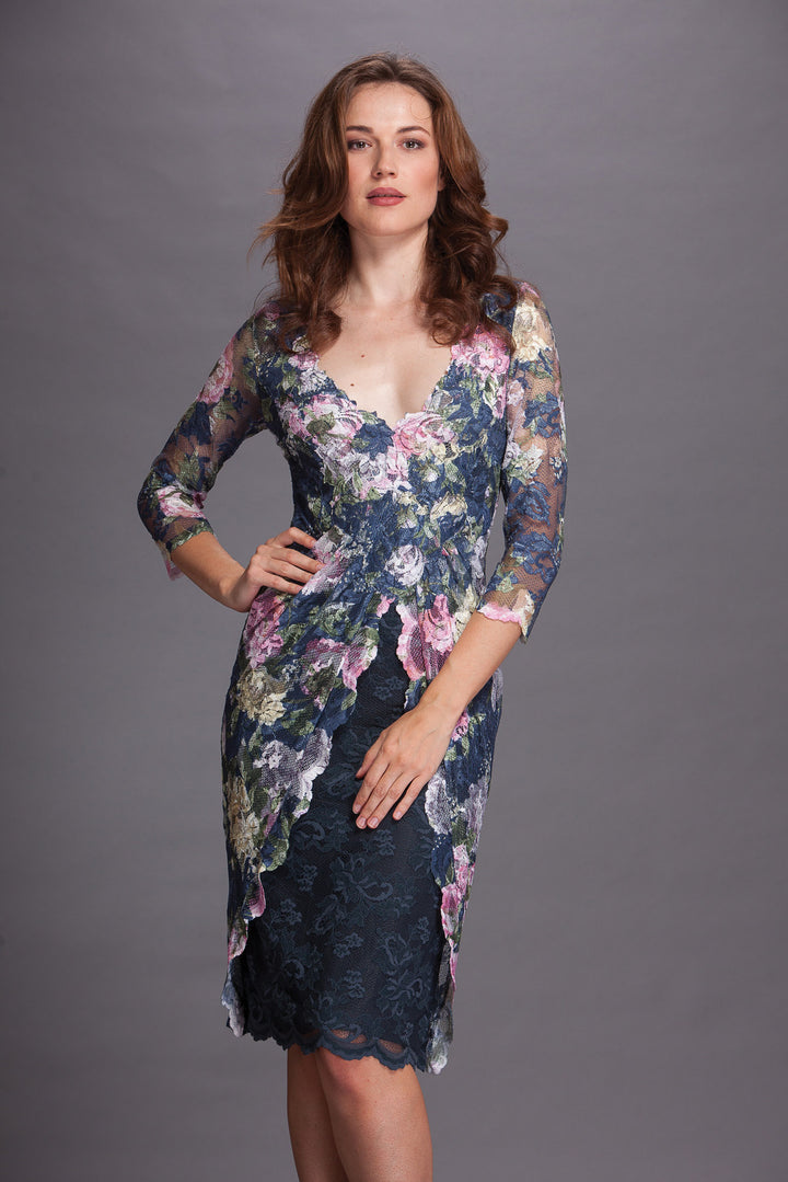 Bicolour Lace Dress-0