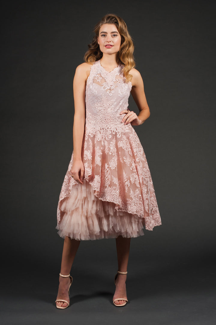 Cocktail Dress with Tulle Skirt-0