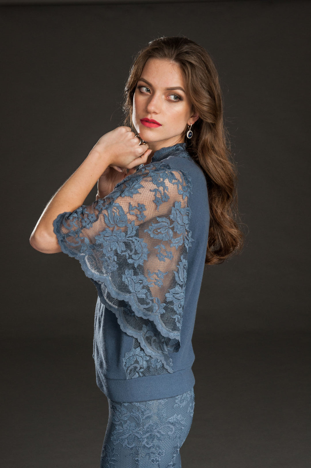 Blue Cashmere Bomber-2