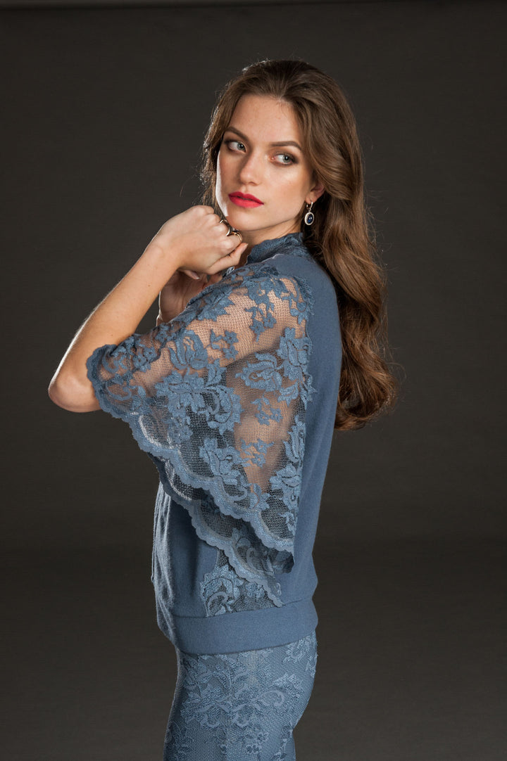 Blue Cashmere Bomber-2