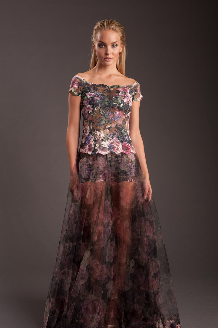 Floral  Lace Top-0
