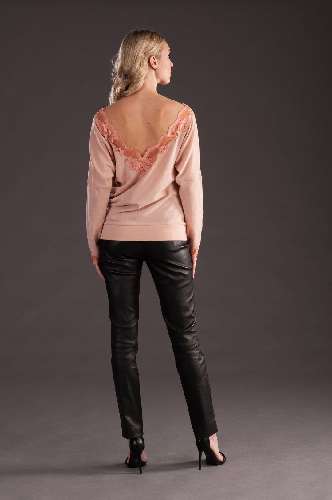 Cashmere Sweater with Open Back-5