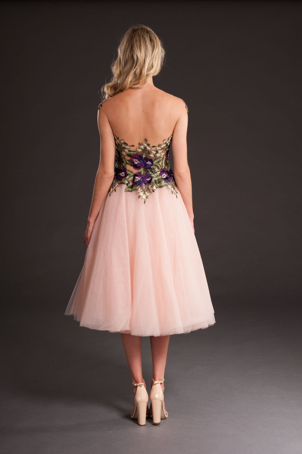Romance Embroidered & Tulle Dress-1