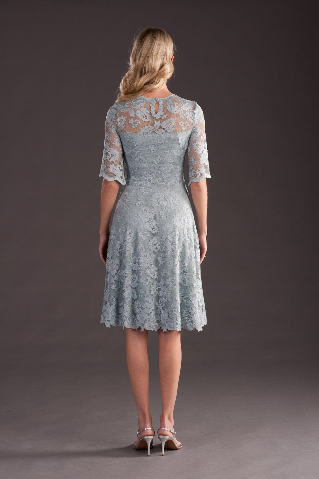 Light Grey Classic Cocktail Dress-1