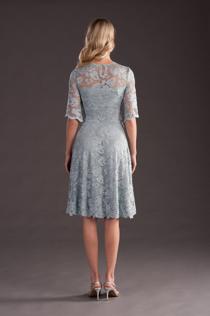 Light Grey Classic Cocktail Dress-1