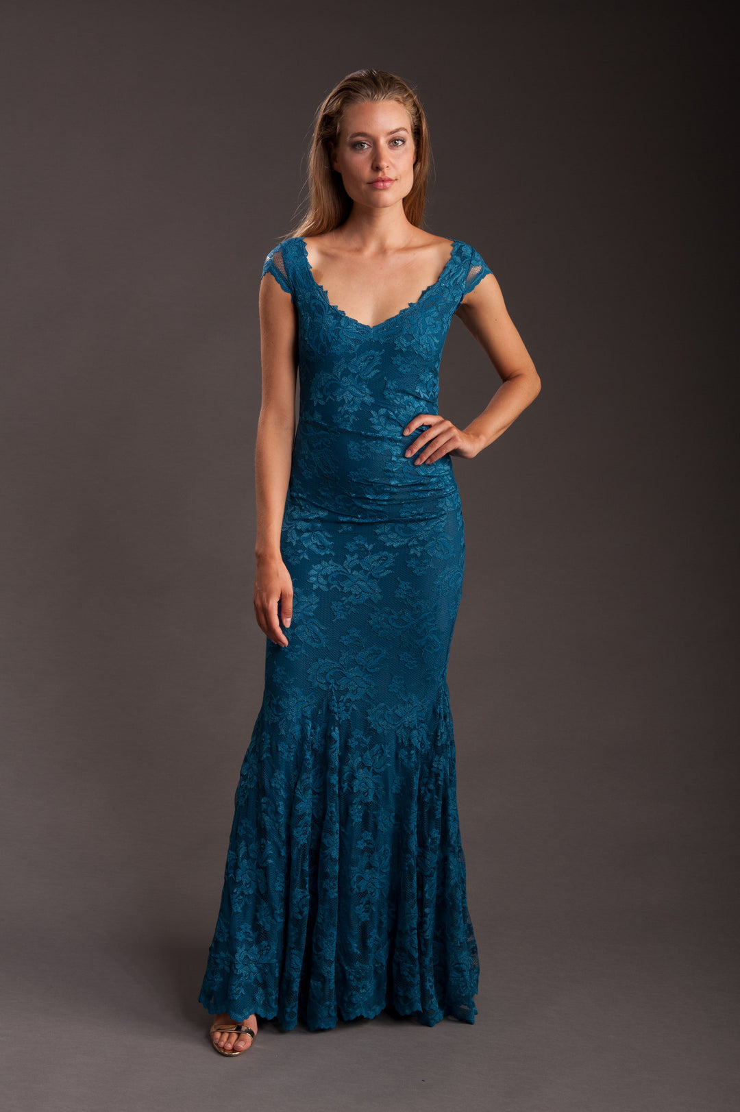Moroccan Blue Evening Gown-0